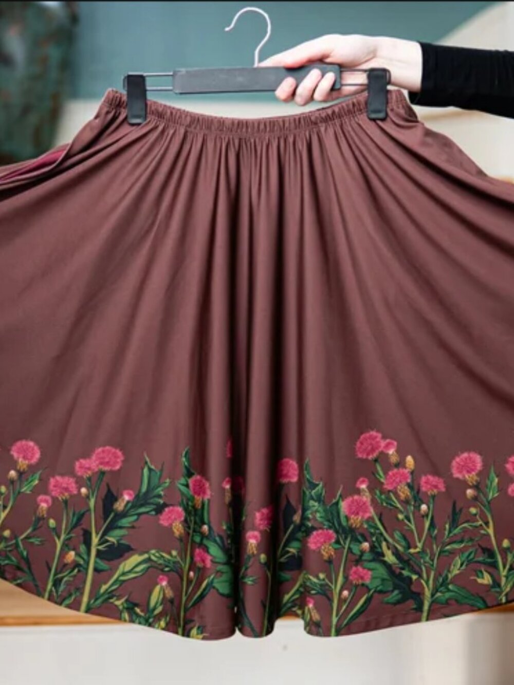 Maya Kern Brown and Red Thistle Skirt